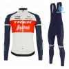 Set Fietsshirt Lange Mouw + Lange Koersbroek 2020 Trek-Segafredo N001 Winter Thermal Fleece